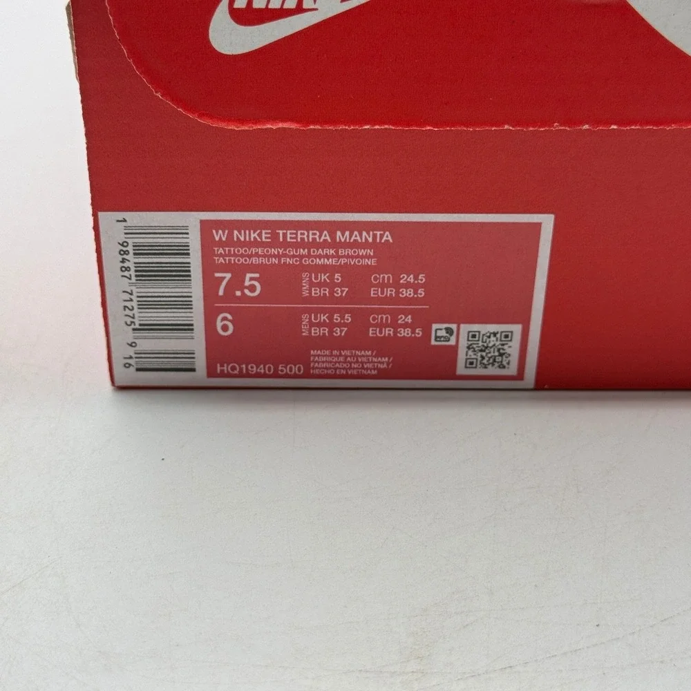 Nike Terra Manta Shoes Womens Size 7.5 Brown Peony Active HQ1940-500